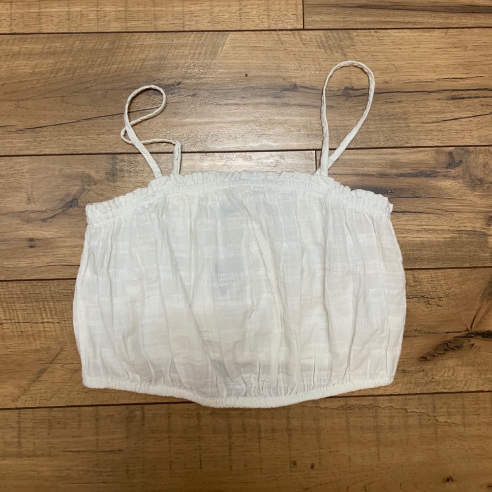 White Cotton Crop Top